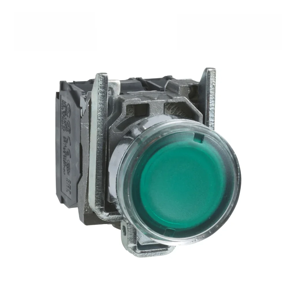 Schneider electric-cyberall-luminoso botão diâmetro 22mm, mola nivelada retorno, 250v, na + nc com