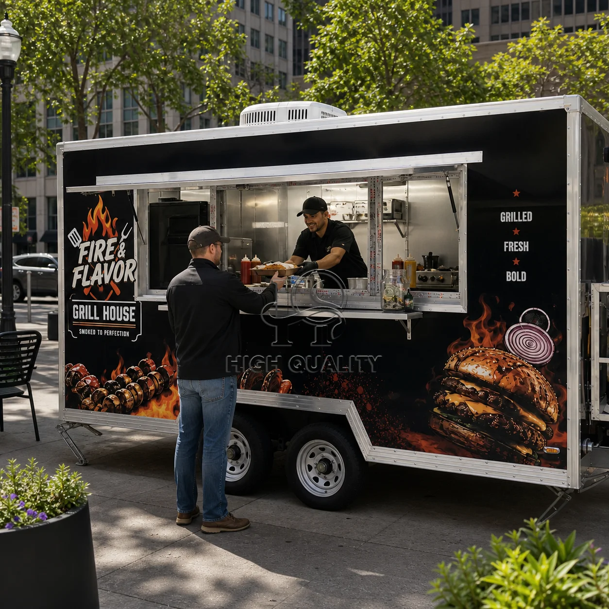 Commercial Grade Food Truck Trailer Pizza Wings BBQ Taco Fries Ice Cream Coffee Hot Dog Machine For Sale