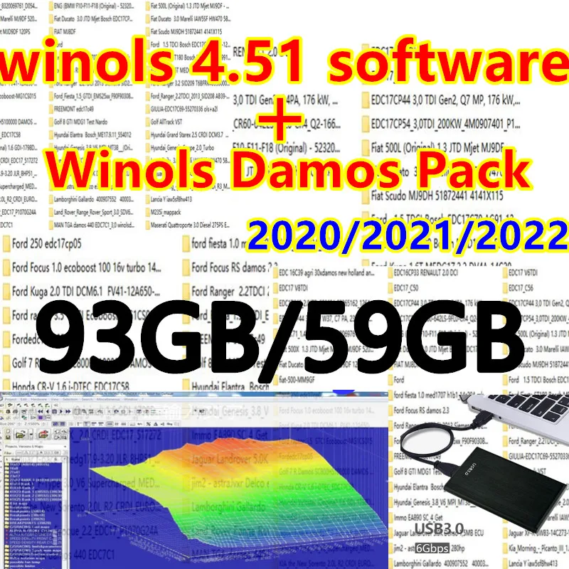 

2023 hot sell winols 4.51 software+ 93GB/ 59GB WINOLS DAMOS Big Archive Damos Mappacks 2022 | 2021 | 2020 Chip Tuning Maps