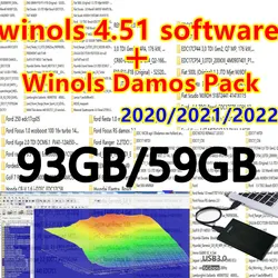 2023 hot sell winols 4.51 software+ 93GB/ 59GB WINOLS DAMOS Big Archive Damos Mappacks 2022 | 2021 | 2020 Chip Tuning Maps