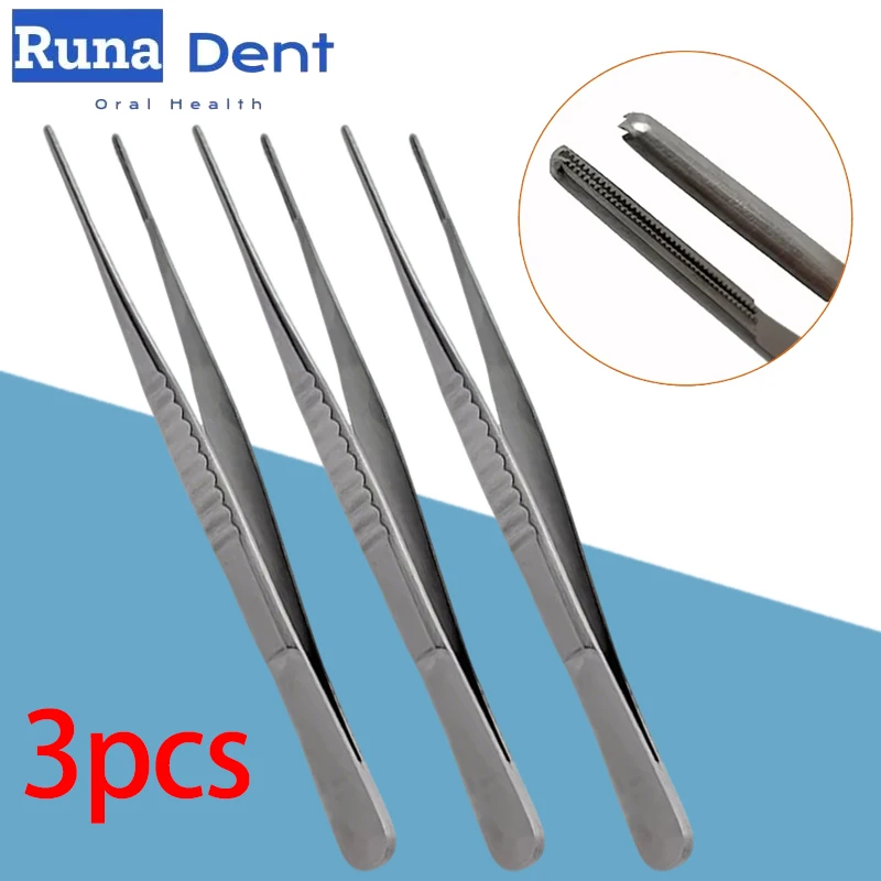 

3pcs Debakey Forceps Atraumatic Tissue Forceps Autoclavable Surgical Tweezers 15cm for Vascular & Dental Procedures