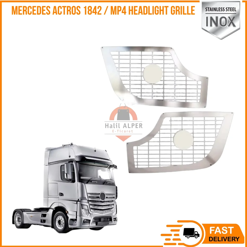 FOR MERCEDES-BENZ ACTROS 1842 / MP4 HEADLIGHT GRILLE CHROME HIGH QUALITY SUITABLE TRUCK PARTS FAST SHIPPING SATISFACTION