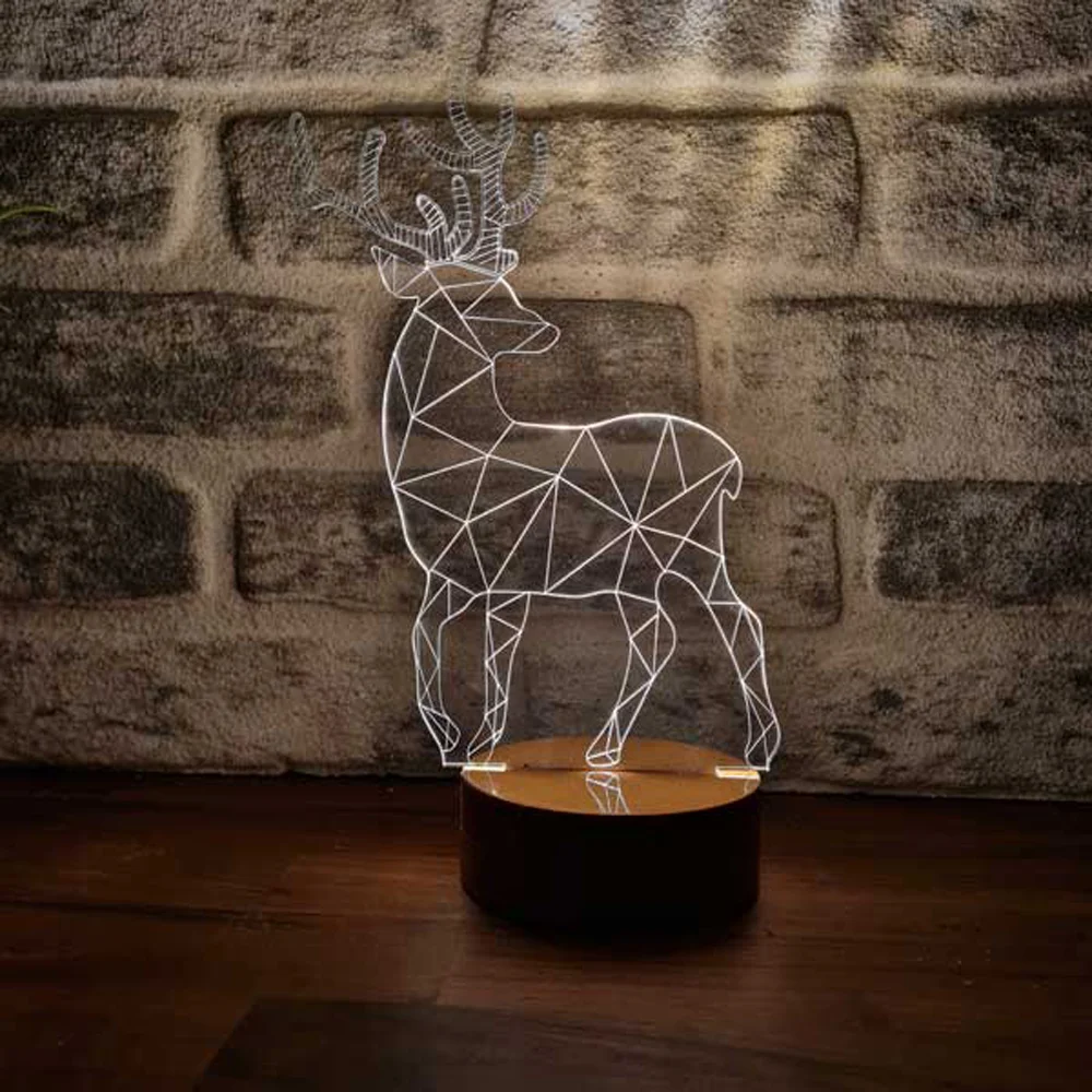 

Decorative Gift LED Table Lamp with Deer Figure - Rustic Wildlife-Themed Night Light