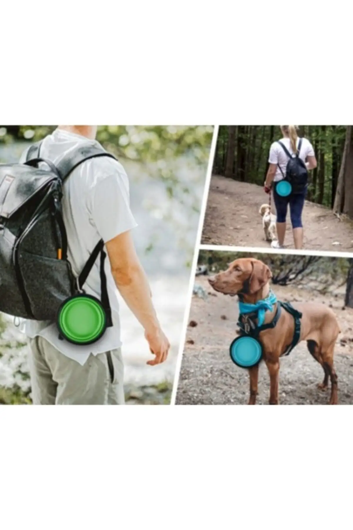 1000ml Large Collapsible Dog Pet Folding Silicone Bowl Outdoor Travel Portable Puppy Food Container Feeder Dish Bowl