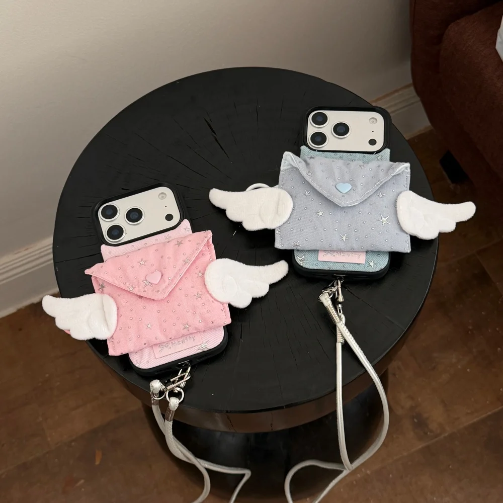 

Cute star three-dimensional envelope coin purse mobile case, suitable for iPhone14/15/16/17ProMax,new shockproof protective case