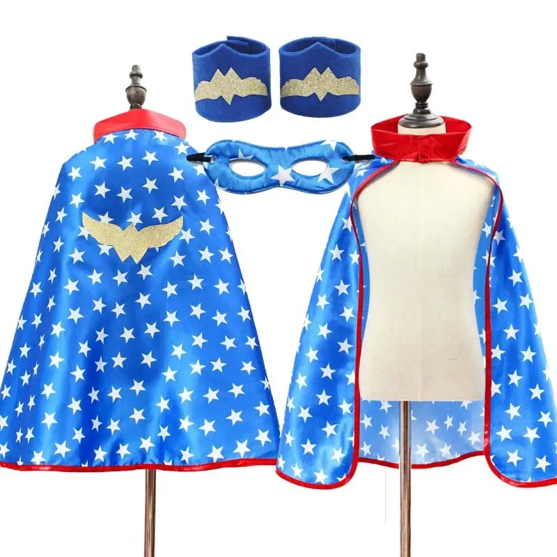 Ensemble de capes d'araignée avec masque et bracelets pour Halloween, cosplay, carnaval, fête d'anniversaire, costumes de spectacle scolaire