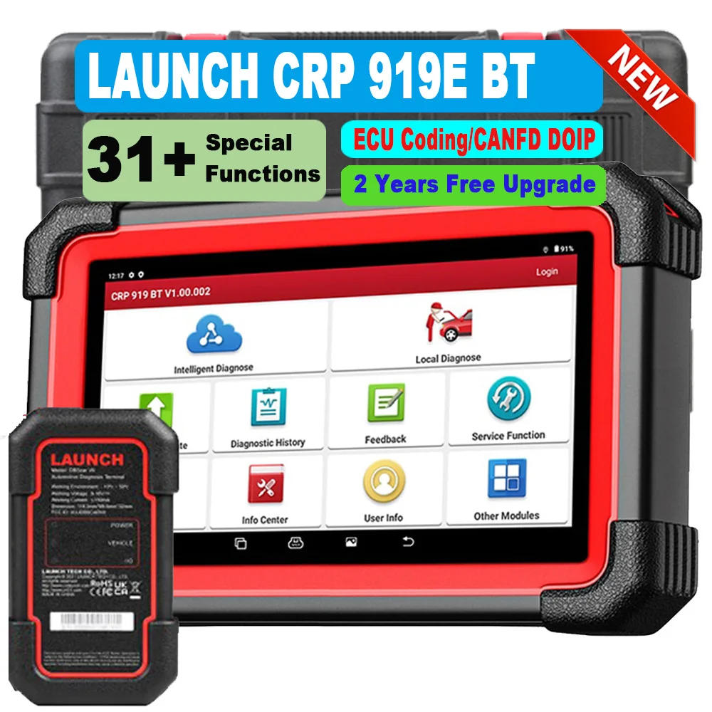 Professional LAUNCH CRP 919E 919x BT Engine Analyzer Doip SDK ECU Key ABS Programmer diagnostic tool for all Car BMW BENZ