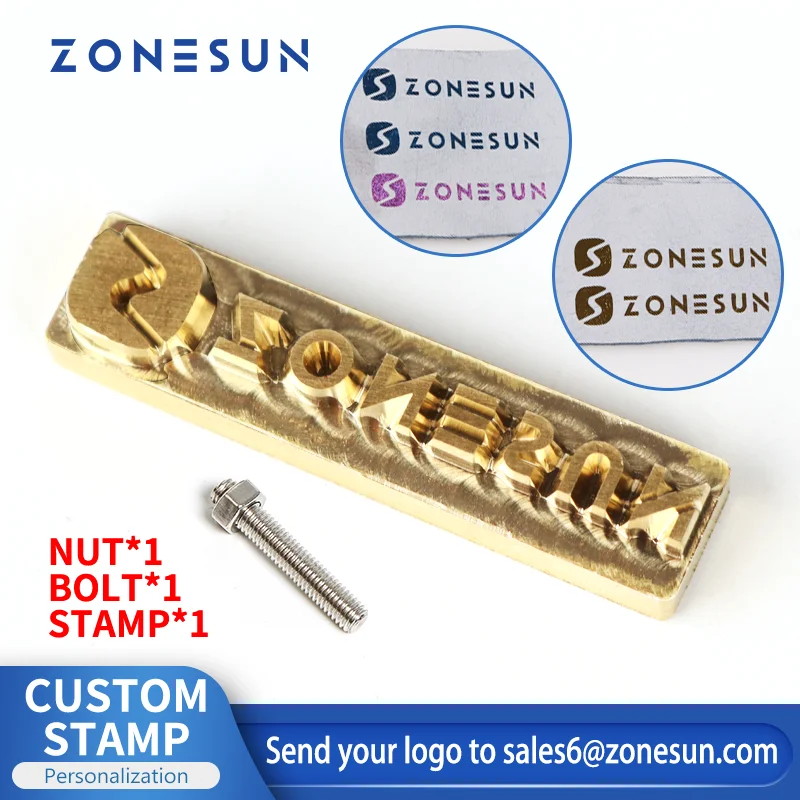 

ZONESUN Custom Logo Leather Stamp Hot Brass Branding Iron Brand Heating On Wood Paper DIY Gift Personalized Stamping Mold