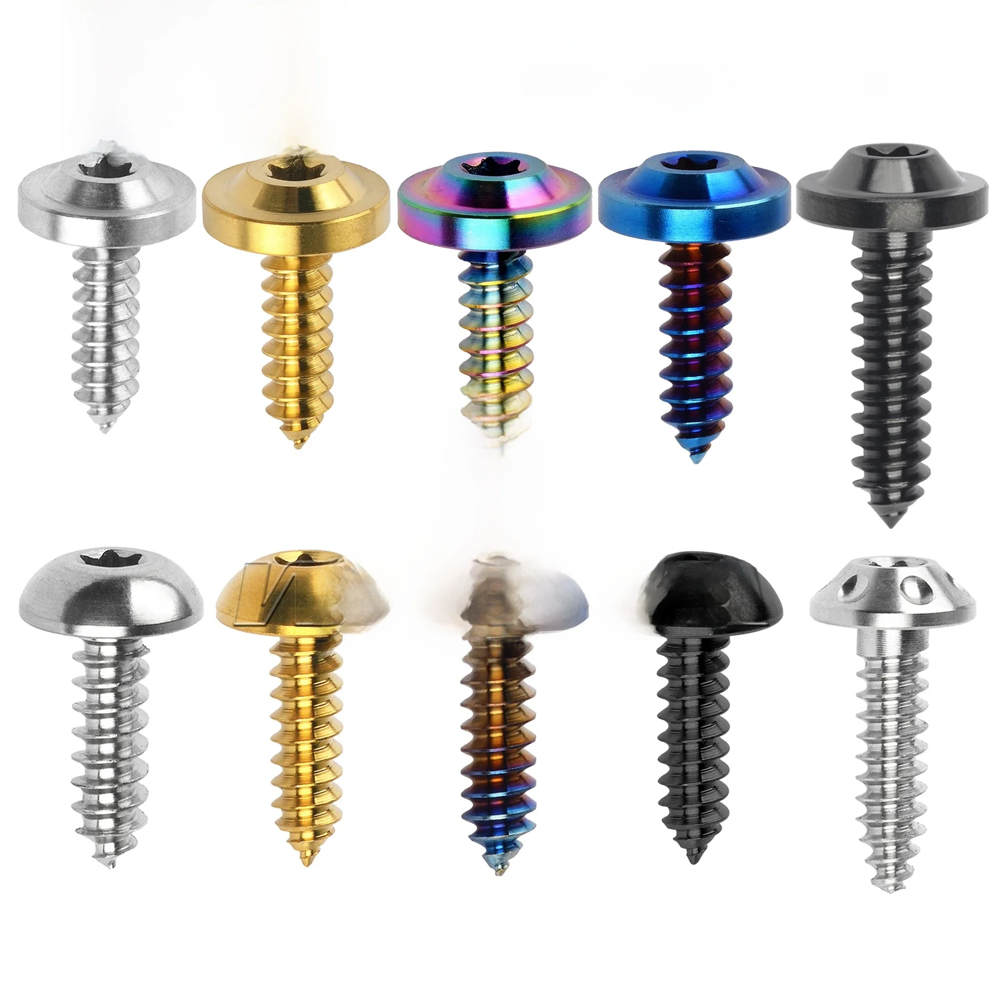 AliExpress Wanyifa Titanium Screw M4x15 17 20mm / M5x15 17 20 / M6X15mm Self-Tapping Button Torx Screw Bolt for Motorcycle Bike Car 4/10pcs