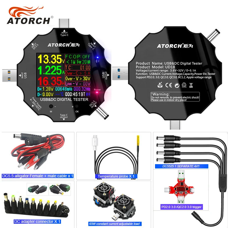 atorch 12 в 1 usb тестер