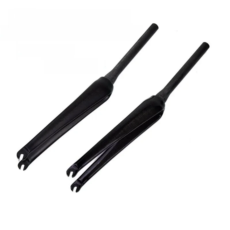 AliExpress NONE New 700C Road Bike 3K Full Carbon Fibre Fork Tapered Track Fixed Gear Bicycle Carbon Front Fork C Brake wide legs newest