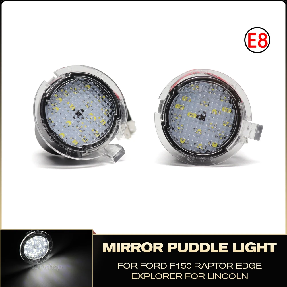 2Pcs LED Under Side Mirror Puddle Light For Lincoln Navigator 3 LS MKZ MKX MKS MKT Mark LT Mercury Sable Montego 3