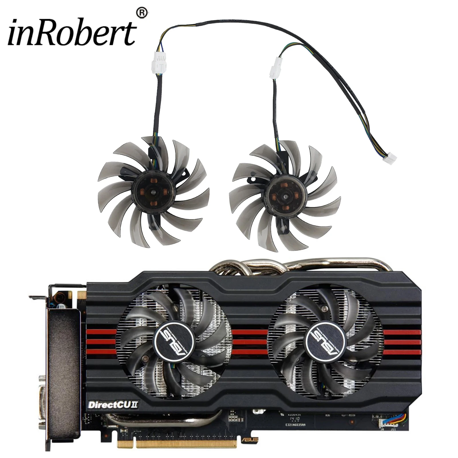 75MM PLD08010S12HH GTX660 Cooler Fan For ASUS GTX 1050 Ti 760 660 750 Ti R7 260X Replacement Graphics Card Cooling Fans