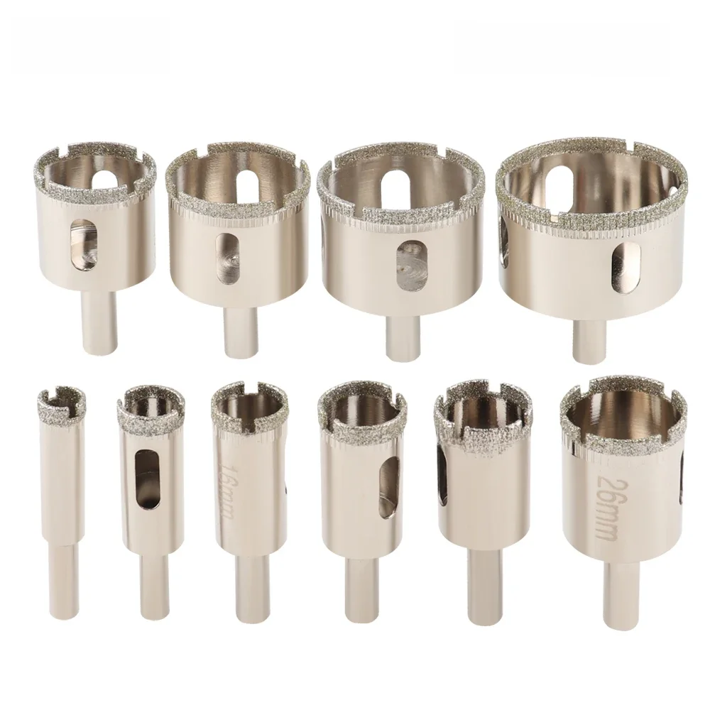 Scie cloche en verre de 3 à 100mm, forets à revêtement diamant, couronne de perçage pour carrelage, marbre, céramique, outils électriques, 1 pièce