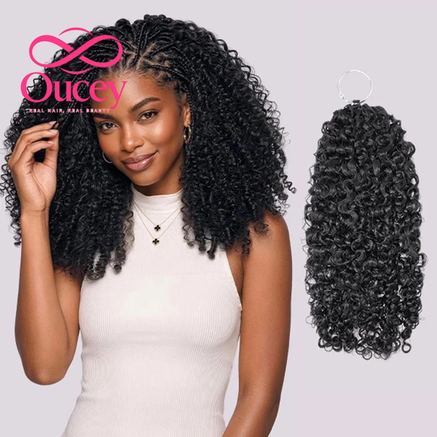 Miracle Knots Crochet Human Hair Pixie Curl Pre-Separated Boho Braids Feather Crochet Human Hair 100% Burmese Curly Crochet Hair
