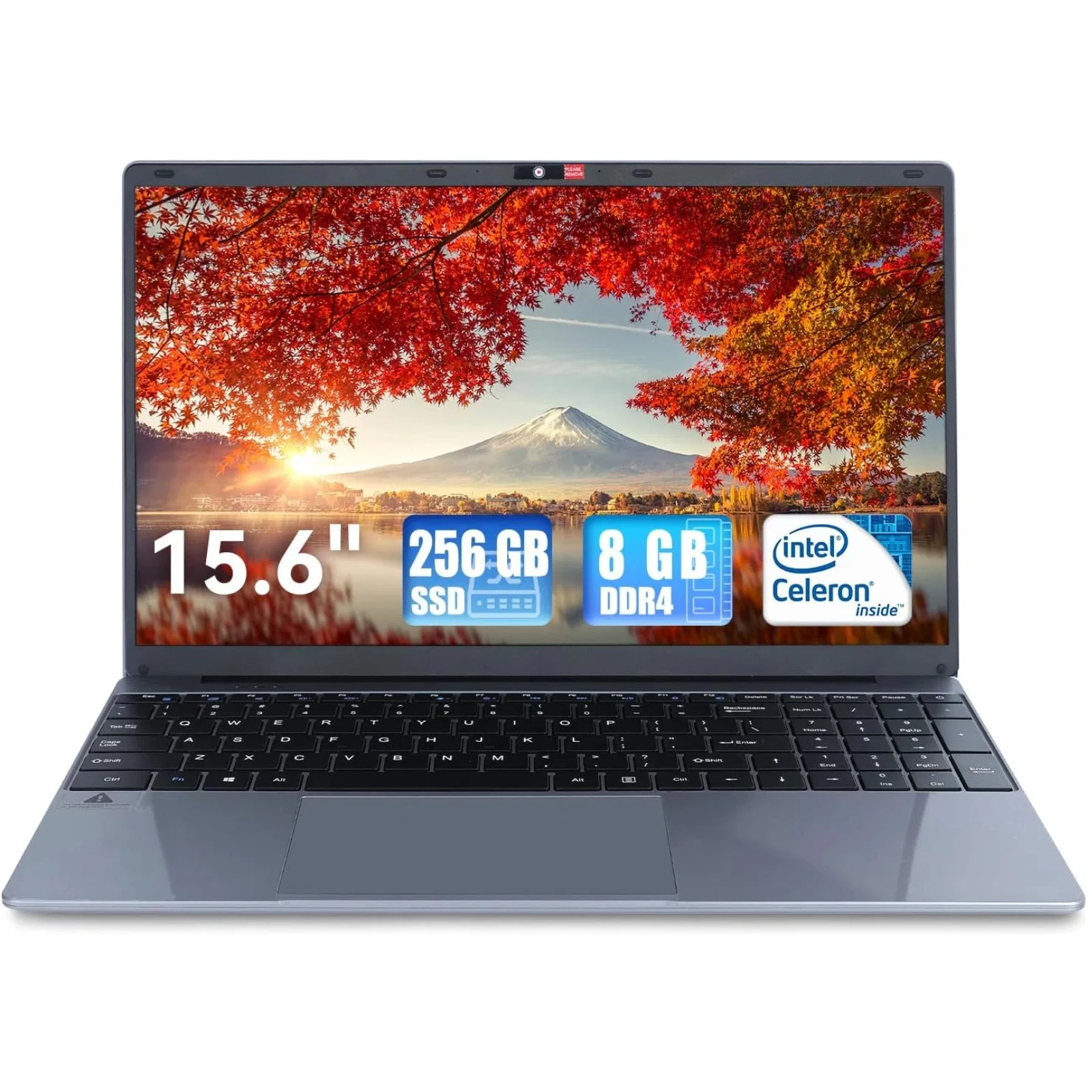 แล็ปท็อปคอมพิวเตอร์ขนาด 15.6 นิ้ว ระบบปฏิบัติการ Windows 11 โปรเซสเซอร์ Quad-Core Celeron N5095 หน้าจอ IPS ความละเอียด 1366*768 แบตเตอรี่ 5000mAh แรม 8GB DDR4 ความจุ 256GB SSD