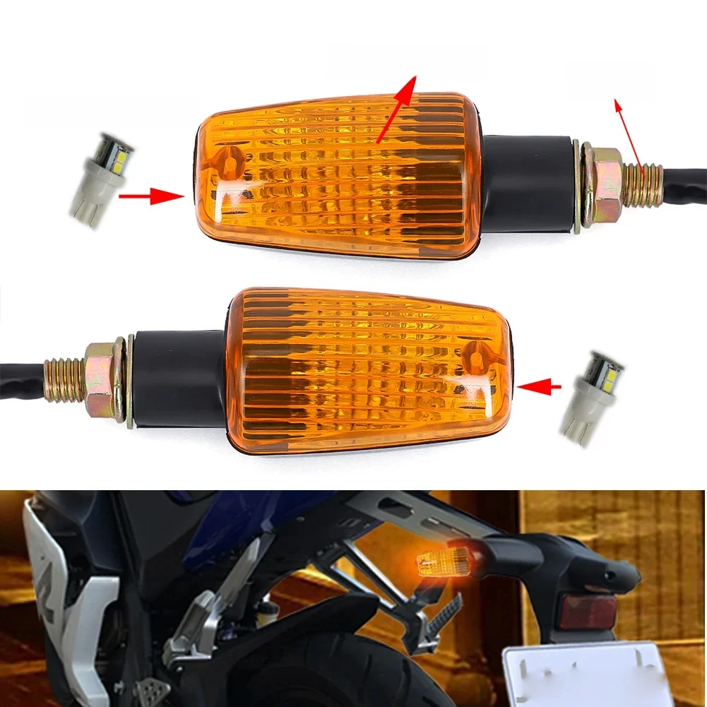 AliExpress 2PC 6V Motorcycle LED Turn Signal Lights Motorbike Indicator Universal Lamp Beads Indicator Amber Lens For Scooter Moped Bike