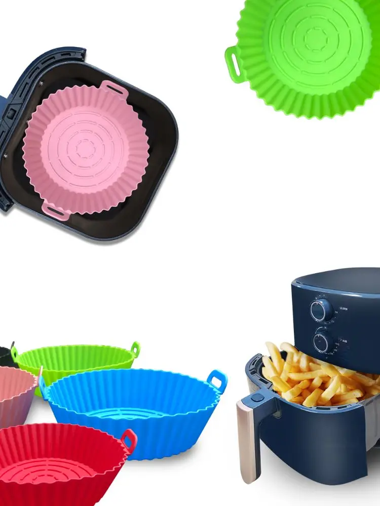 Pot de cuisson en silicone résistant à la chaleur, doublure de panier pour friteuse à air, four de cuisine, polymères F2, gadgets de cuisine, poêle à pizza, restauration rapide
