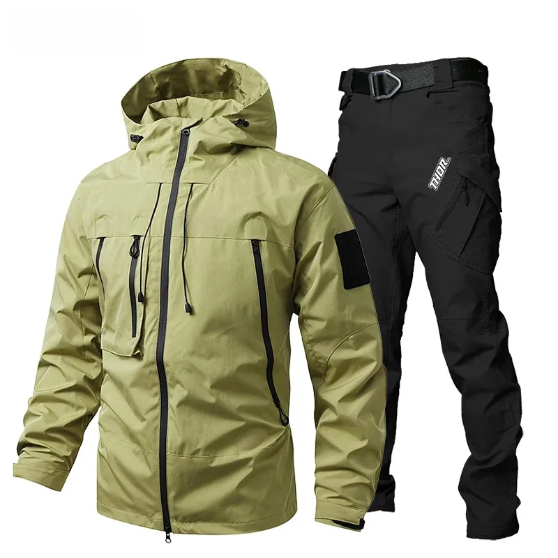 AliExpress THORSOL Men Cycling Clothes Set Bicycle Long Pant MTB Jacket Mountain Bike Windbreaker Windproof Outfit Traje De Ciclismo Hombre