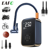 EAFC Wireless Car Air Compressor Air Pump Electric Tire Inflator Pump for Motorcycle Bicycle AUTO Tyre with Digital Display