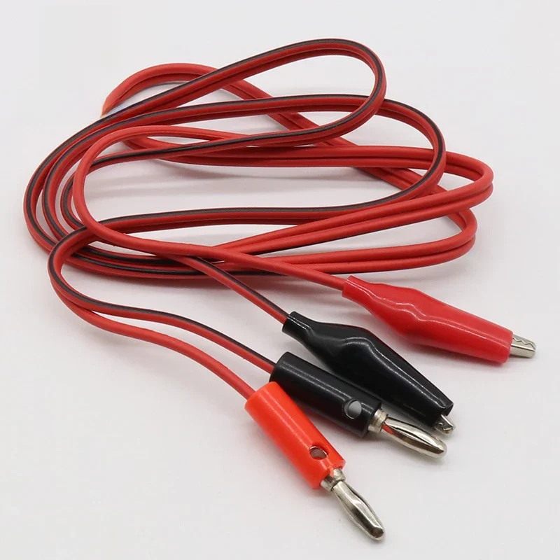 4mm wtyczka bananowa wtryskowa do osłoniętego miedzianego zacisku elektrycznego zacisk krokodylkowy przewody testowe 1M do sondy testowej — zdjęcie 2