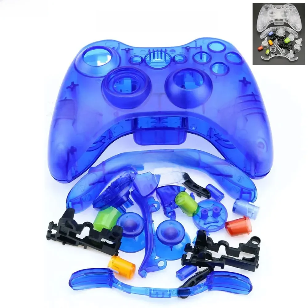 Cltgxdd 1 Zestaw do Bezprzewodowego Kontrolera Gier Xbox 360, Twarda Obudowa, Pełna Obudowa, Zestaw do Modyfikacji Przycisków, Komponenty, Płytka Ochronna na Płytę Głowicową — zdjęcie produktu 7