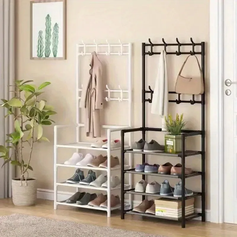 5-Level Metal Shoe Rack Tool-Free Setup Straightforward Design Multi-Purpose Shoes Boots And Sundries in Living Room Hallway