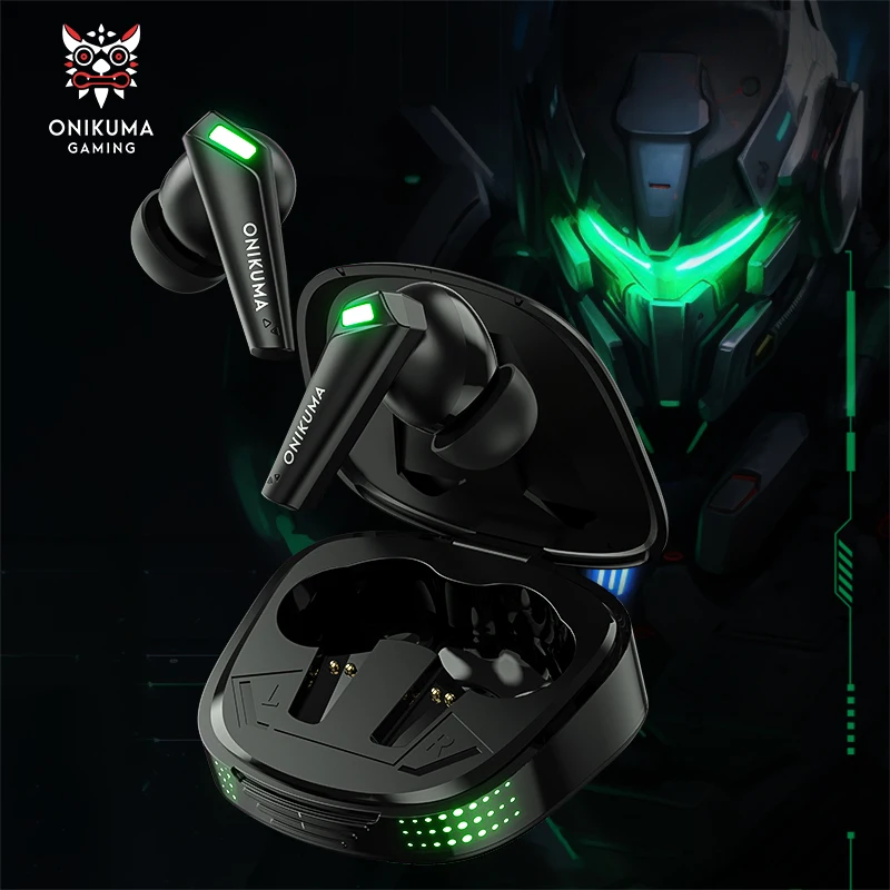 Onikuma T308 سماعات بلوتوث لاسلكية الكمون المنخفض سماعات أذن للألعاب صوت ستيريو عالي الدقة #1