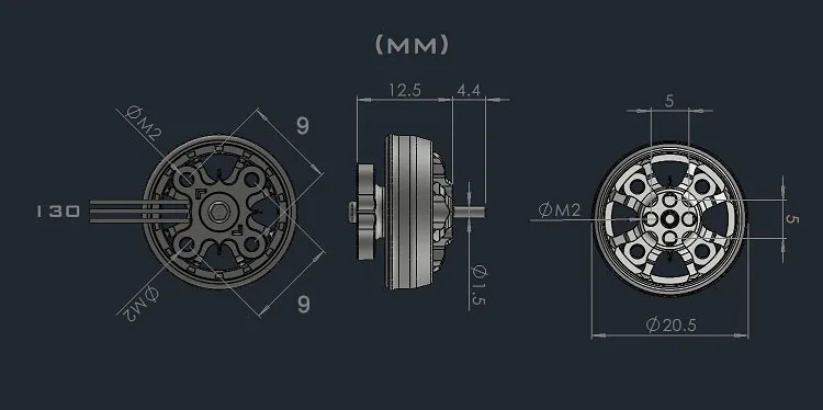 1504 المنافسة فرش السيارات Φ1.5mm 2-6S FPV RC 2.5 ''3'' الطائرة بدون طيار رباعية سباق حرة Whoop مسواك سينمائي AMAX #5
