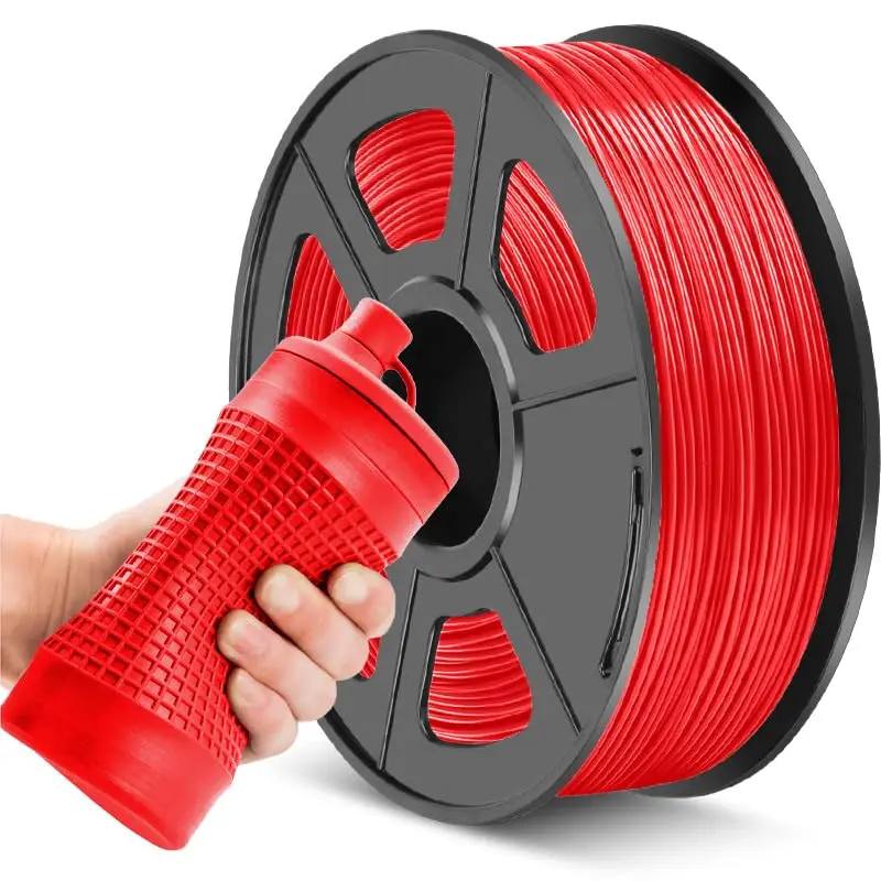 

Филамент TPU 1.75 мм, красный, 250 г/500 г, гибкий филамент для 3D-принтера с твердостью по Шору 95A, высокой эластичностью и устойчивостью к истиранию.
