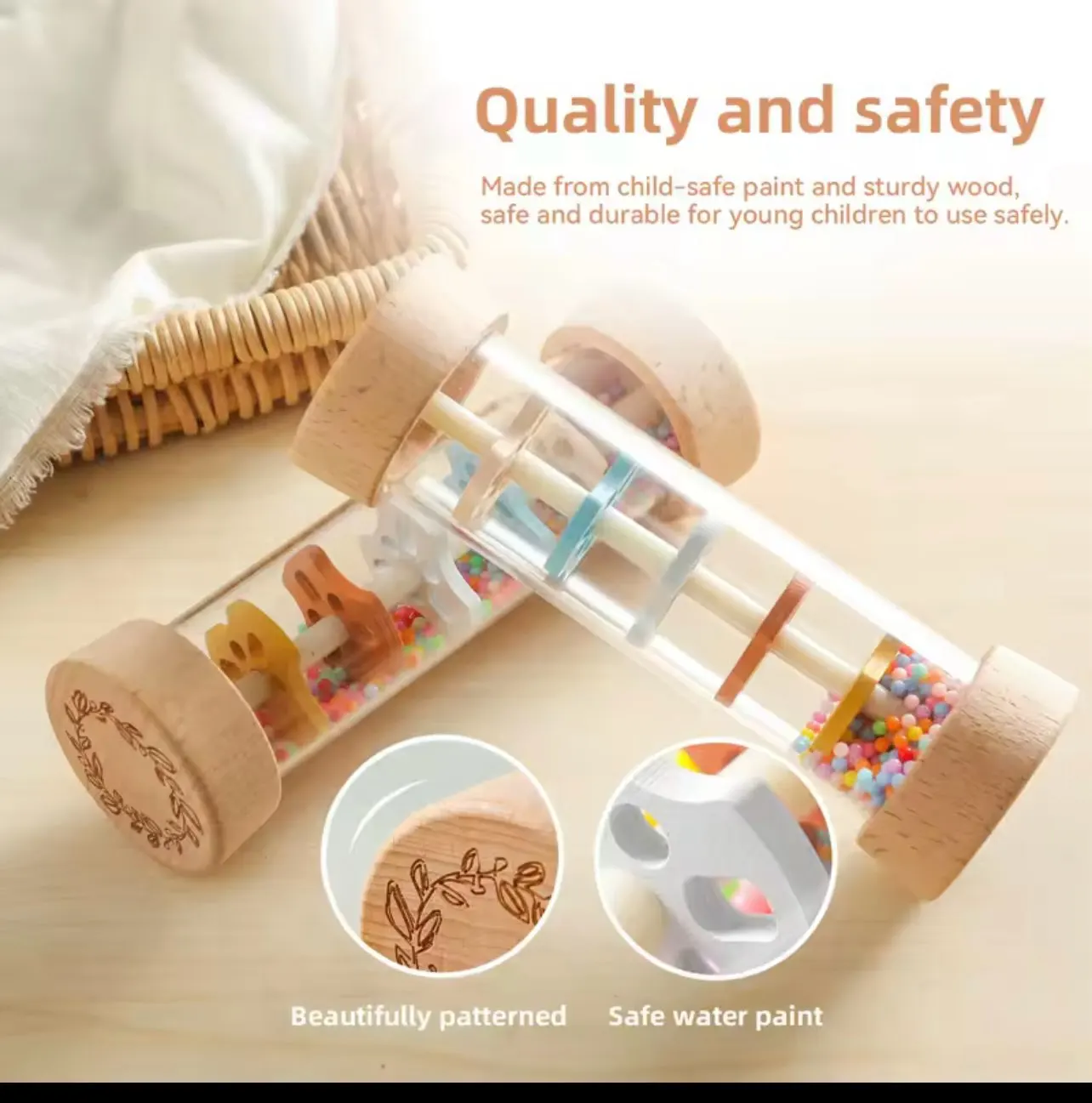 Montessori Wooden Rain Stick Rattle photo review