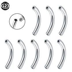 Titanium Internally Thread Eyebrow Barbell Piercing Belly Navel Piercing Bar Replacement Accessories Body Jewelry 16G 14G