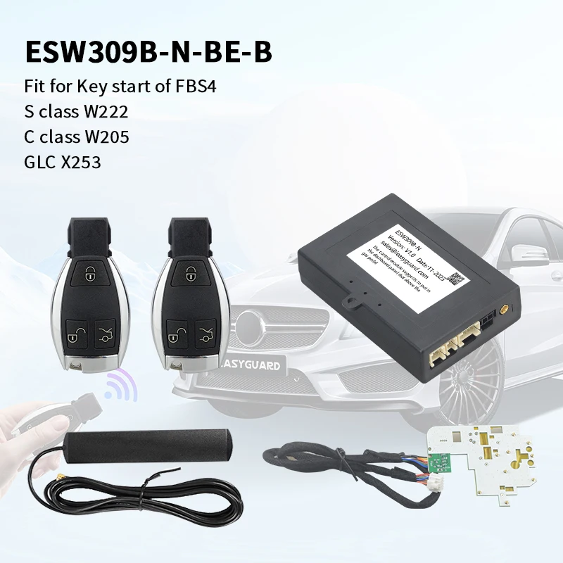 EASYGUARD Smart Key Kit for FBS4 2014+ Benz with Key Start  2014+ C class W205, S w222, GLC x253
