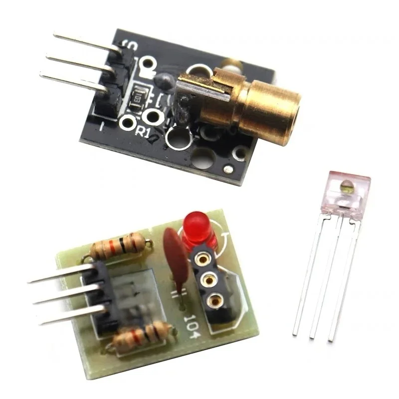 Module émetteur Laser KY-008 650nm avec Module de capteur Laser, Kit de Module récepteur Laser à Tube Non modulateur pour Arduino