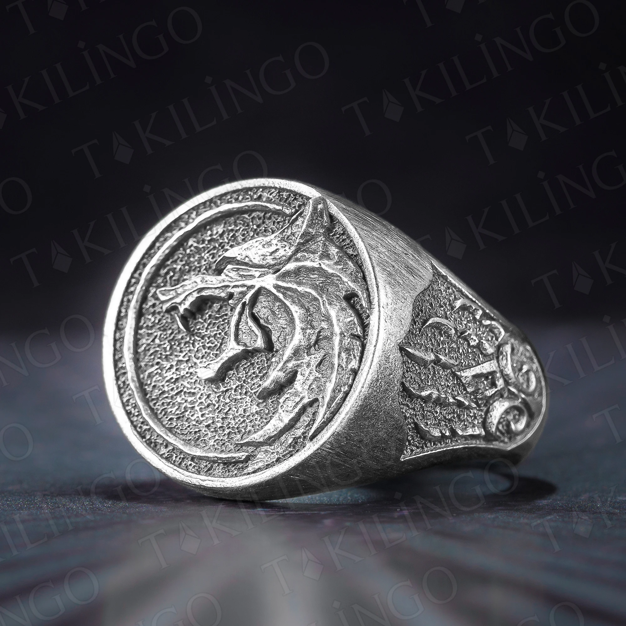 3D Animal Ring Forest Wolf Ring for men Viking Wolf Head rings 925k Sterling Silver Jewelry Punk Ring Club ring Heavy Metal ring