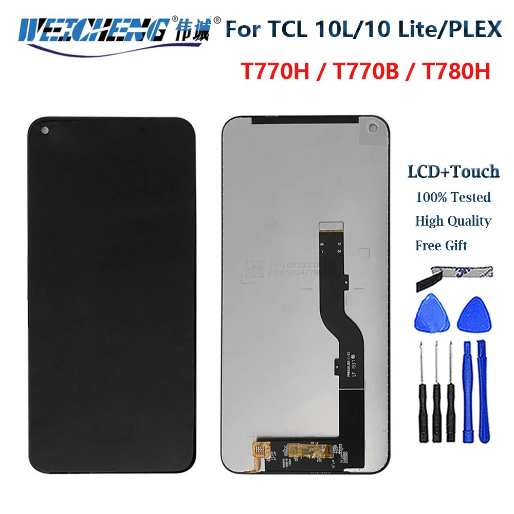 Original For TCL 10L 10 Lite 10Lite T770H T770B LCD Display Touch Screen Replacement Digitizer LCD Panel