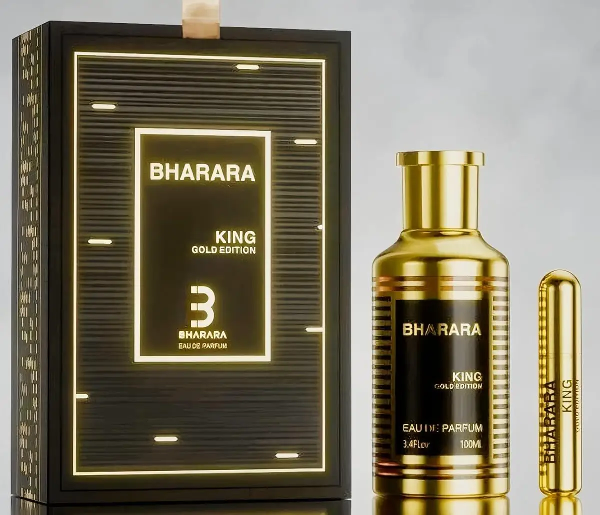 Inspirado em clássicos gourmand de elite |   Bharara King Gold Edition Eau de Parfum – 100 ml / 3,4 fl oz