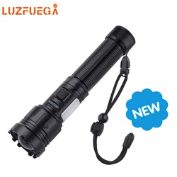 Most Powerful Long Shot LED Flashlight Tactical Torch Outdoor Lighting USB Rechargeable Waterproof Camping COB Zoomable Light