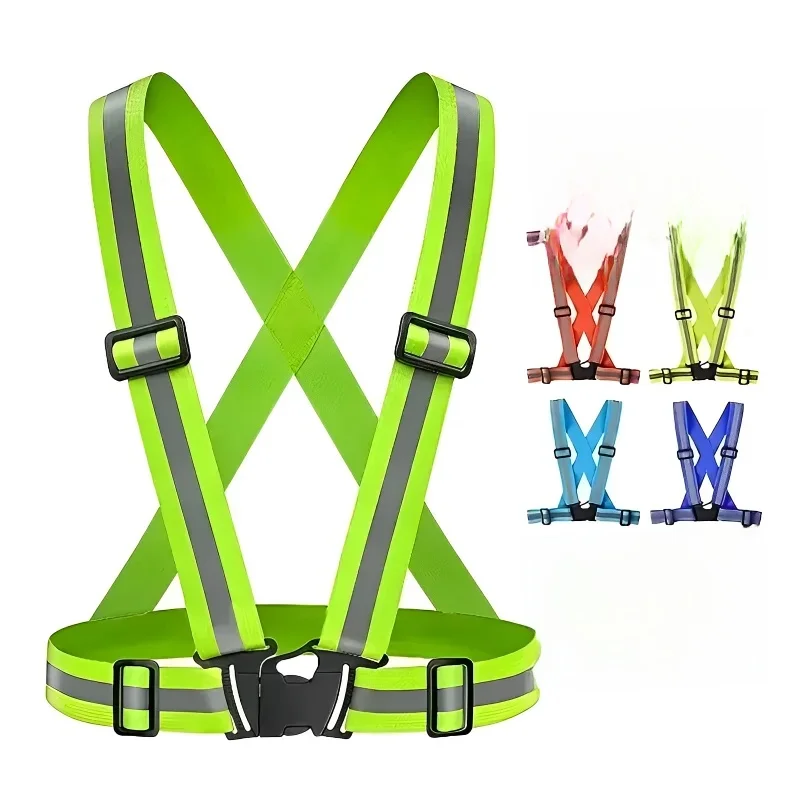 AliExpress Other Reflective Safety Vests Lightweight Adjustable Elastic Vest Jacket Hi Vis Reflective Strips for Traffic Control Running Cycling