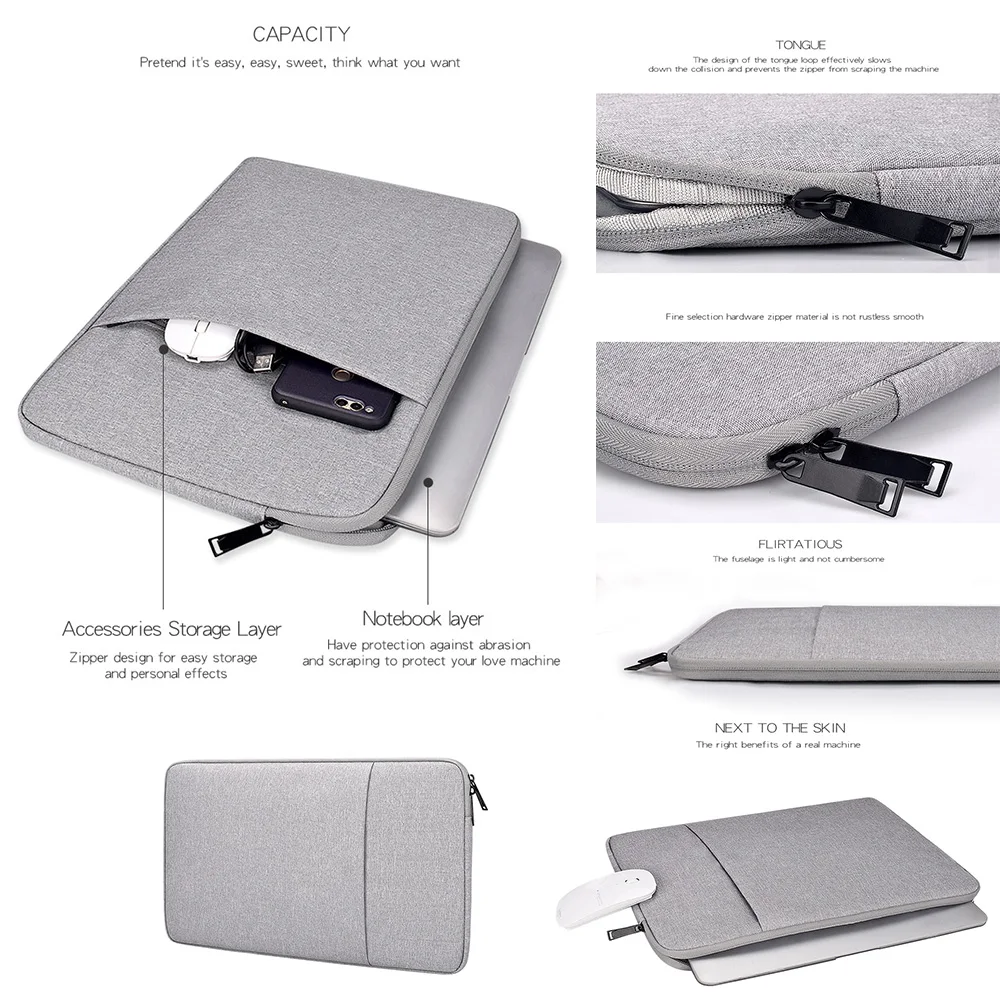 Fundasfunda portatil bolsos funda mac book air 13 pulgadasBolsa impermeable para ordenador portátil, funda de tela para MacBook Air Pro 2020 2021, MacBook Book, accesorios, 11, 14, 16, 13, 15 pulgadas funda para laptop