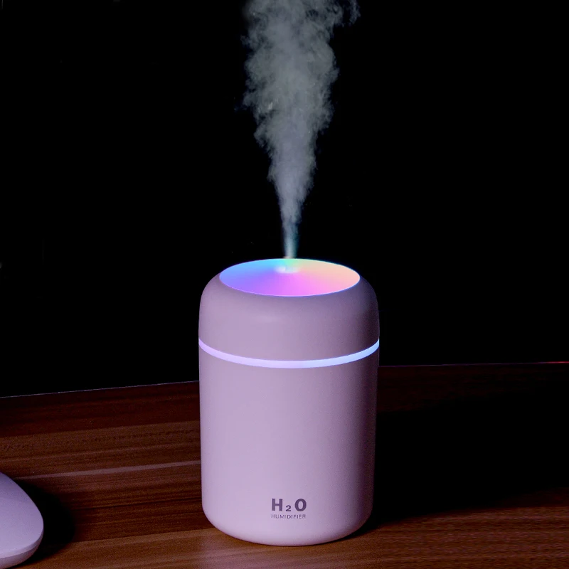 

1Pcs Humidifier 300ML Ultrasonic USB Aroma Essential Oil Diffuser Romantic Color Night Lamp Mist Maker Humidificador Portable