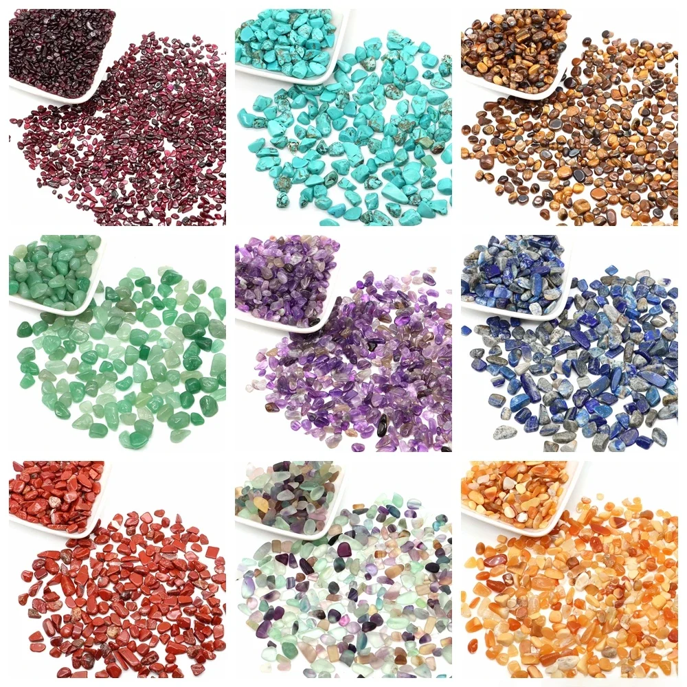 AliExpress NONE Natural Stones Gravel Crystals Chip Quartz Minerals Reiki Healing Tumbled Agate Specimen Gemstones Home Aquarium Decor DIY Craft