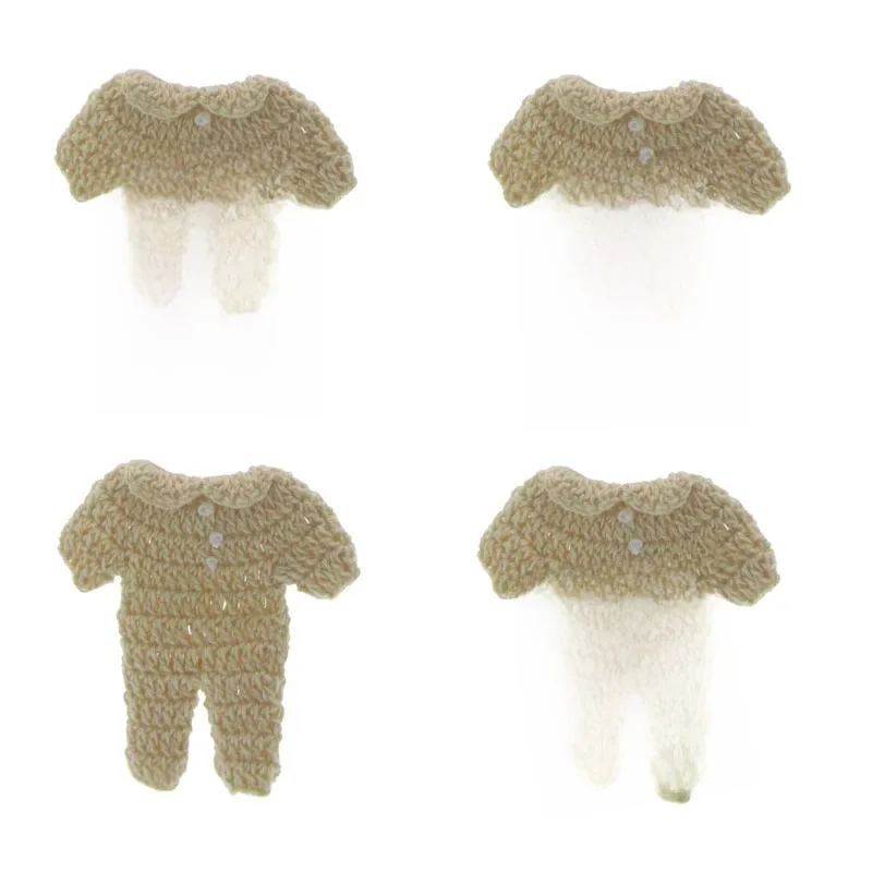 12 szt. Ręcznie robione mini szydełkowe ubrania na Baby Shower chrzest Craft Party dobrodziejstw dekoracje 7,6 cm — zdjęcie 2