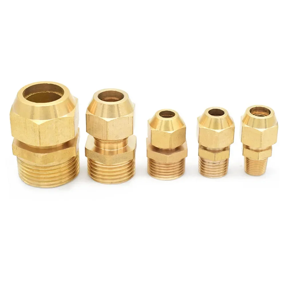 Miedziane łączniki rurowe 1/8 "1/4" 3/8 "1/2" gwint męski 6mm 8mm 10mm 12mm rura klimatyzacja złączki rurowe chłodnicze — zdjęcie 2