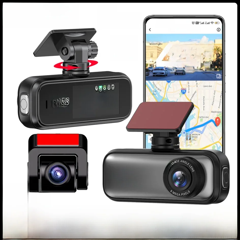 Kamera samochodowa 4K 1080P 24H WIFI GPS Nagrywanie Kamera samochodowa DVR Night Vision Podwójny obiektyw Kamera samochodowa Led Deadpool Narzędzia Black Box Nagrywanie wideo — zdjęcie 2