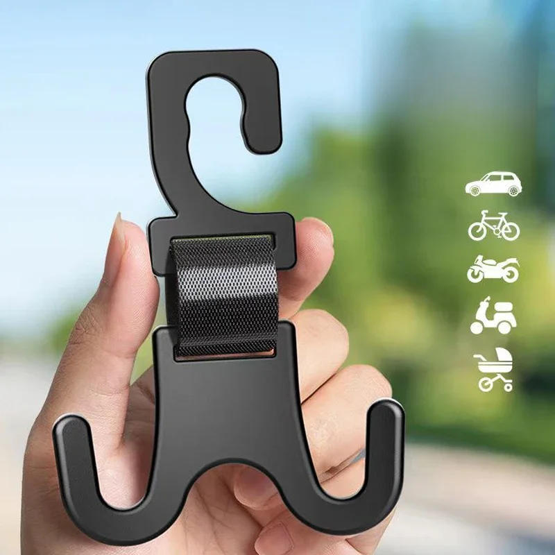 AliExpress Other 2 Pcs Car Seat Headrest Double Hook Hook Car Multifunctional Durable Bracket for Bicycle Handbag High Power Stroller Hook