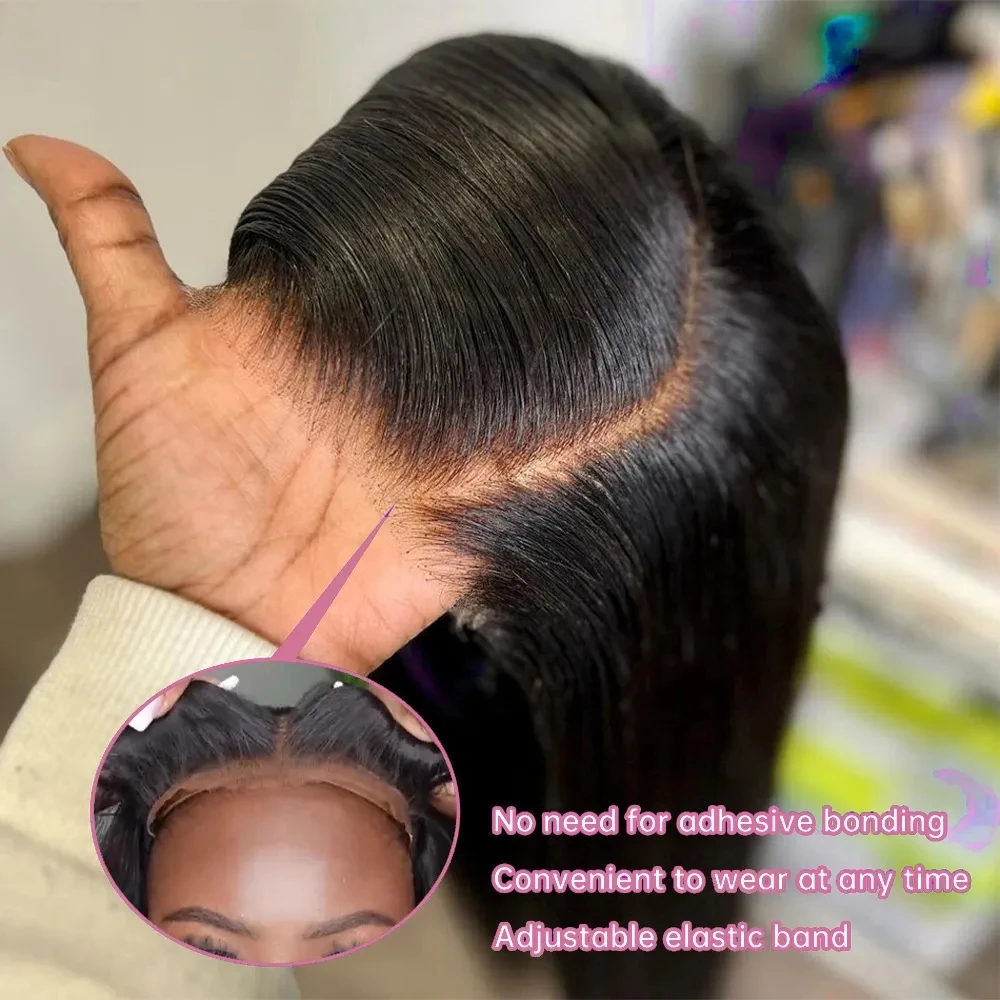 

Wear And Go Glueless Human Hair Wig 6x4 Glueless Wig HD Transparent Human Hair Wig Pre Cut Pre Plucked 4x4 Lace Closure Wig 200%