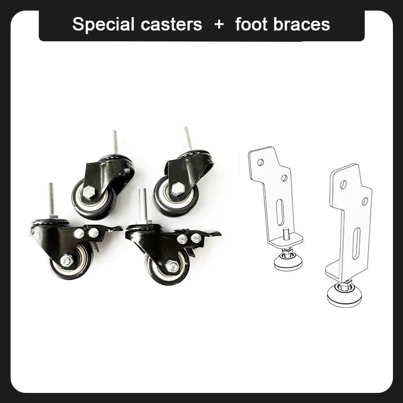 

4pcs Simplayer GT-Lite Swivel Casters + 2pcs Foot Supports for Conspit GT-Lite Simulation Seat