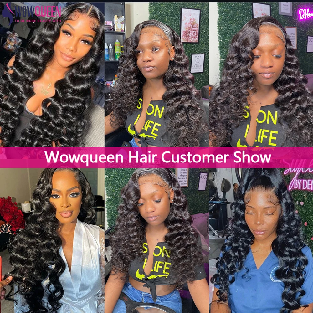 Loose Deep Wave Lace Frontal Wig, Remy Curls, Cabelo Humano, 5x5 Encerramento, 13x6, 13x4