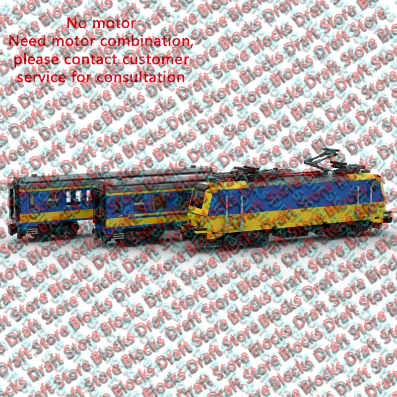 City Car Model MOC Building Bricks Electric Locomotive Train Modular Technology  Holiday Gifts Assemble Toys Suit Display QWERT